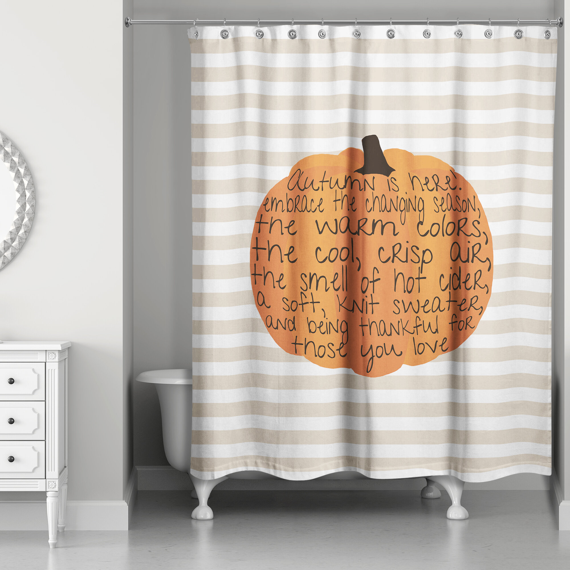 The Holiday Aisle® Shower Curtain & Reviews | Wayfair