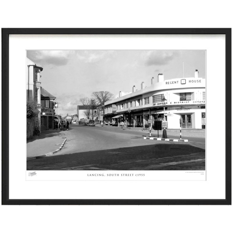 Lancing, South Street C1955 by Francis Frith - Single Picture Frame Print, 60cm H x 80cm W x 2.3cm D