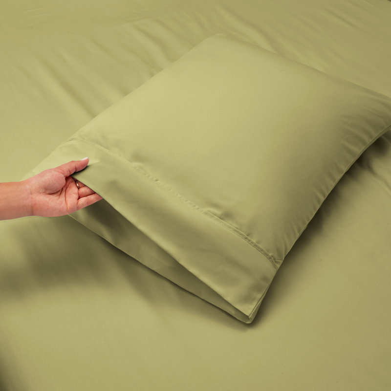 Microfiber Sheet Set, Sage, California King Fitted Sheet