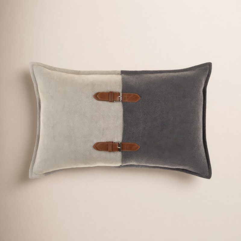 Placide Cotton Blend Reversible Throw Pillow, Down