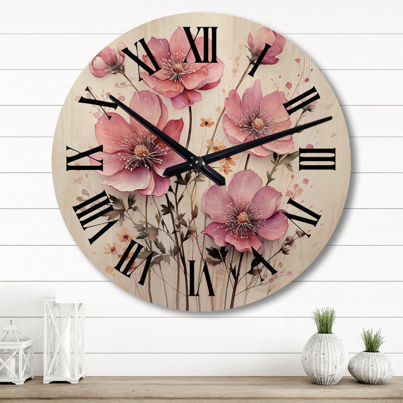 Horloge murale en bois massif Repos, Grand