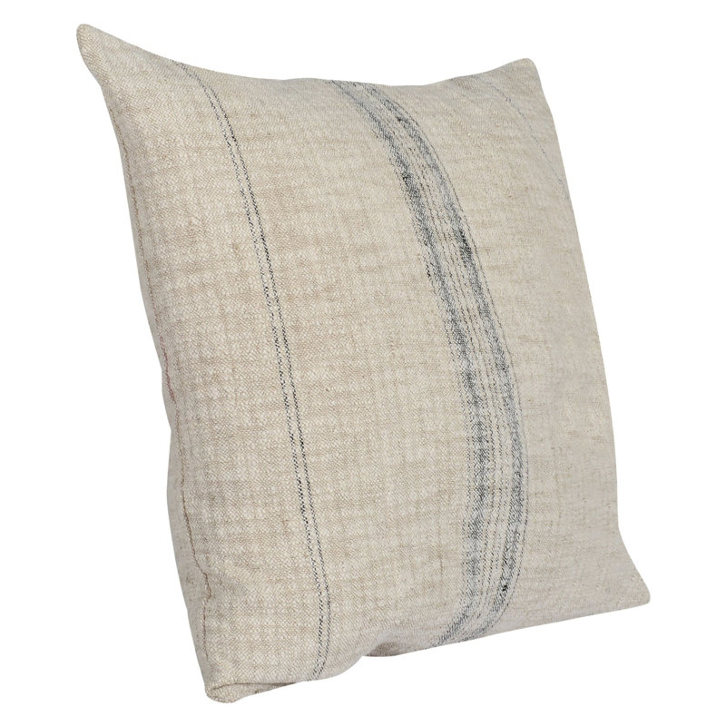 Tia 22" Square Throw Pillow, Natural/Black, 16" x 36", Rectangular