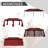 20 Ft. W X 10 Ft. D Metal Patio Gazebo-93303231