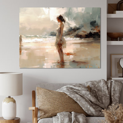 Female By The Ocean Breeze I On Canvas Painting