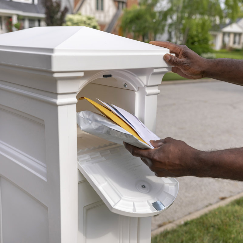 Atherton Reserve White Lockable Plastic Storage Mailbox
