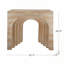 Console arquée 32,3 x 14,2 x 29,9 po moderne avec faux fini travertin beige
