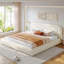Upholstered Cloud Bed Frame With Anti-Collision Soft Rounded Corners-1900160798