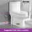 Poseidon Compact One-Piece Toilet, Powerful & Quiet Dual Flush, Space-Saving Design, Round Comfort Height-64620266