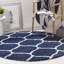 Tapis bleu marine / ivoire Darrold-24752101-124300594
