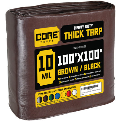 10 Mil Heavy Duty Polyethylene Tarp, Waterproof, UV Resistant