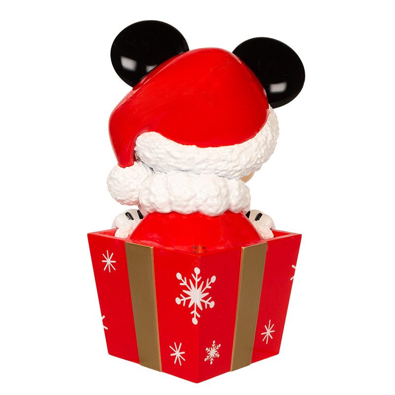 8-Inch Un-Lit Mickey Mouse in Santa Outfit Tree Topper