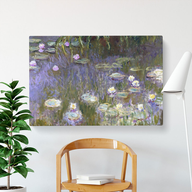 Water Lilies Lily Pond Vol.14 by Claude Monet - Wrapped Canvas, 40cm H x 60cm W x 3cm D
