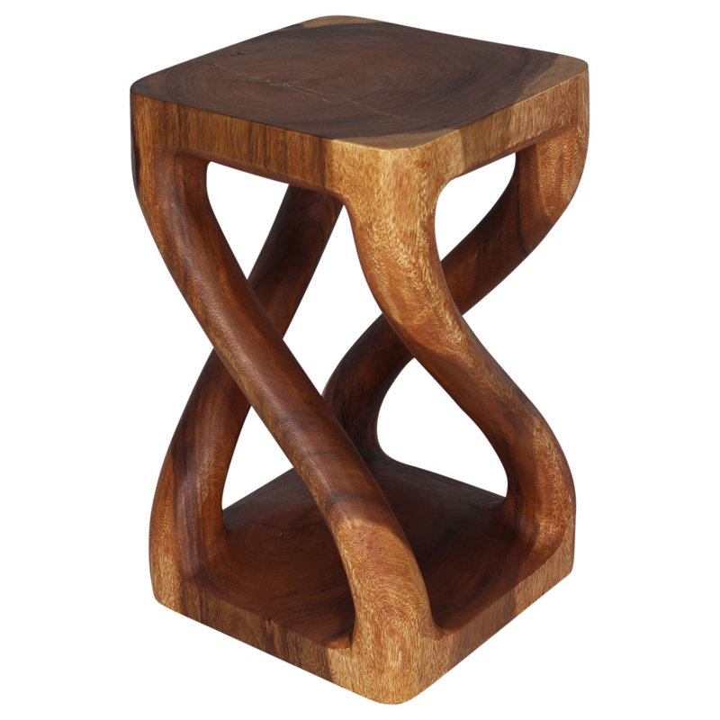Table de bout Calaysia, Bois rouge, H 23 po x l 14 po x P 14 po