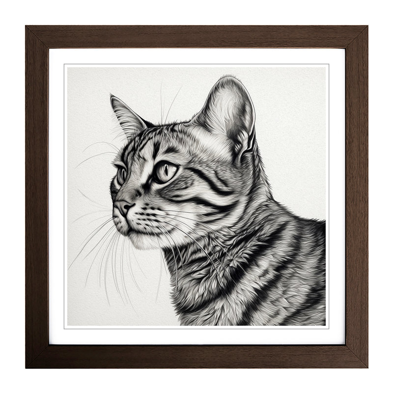 Single Picture Frame Print on Wood, Walnut
