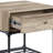 Oak and Sandy Black End Table with Slatted Lower Shelf