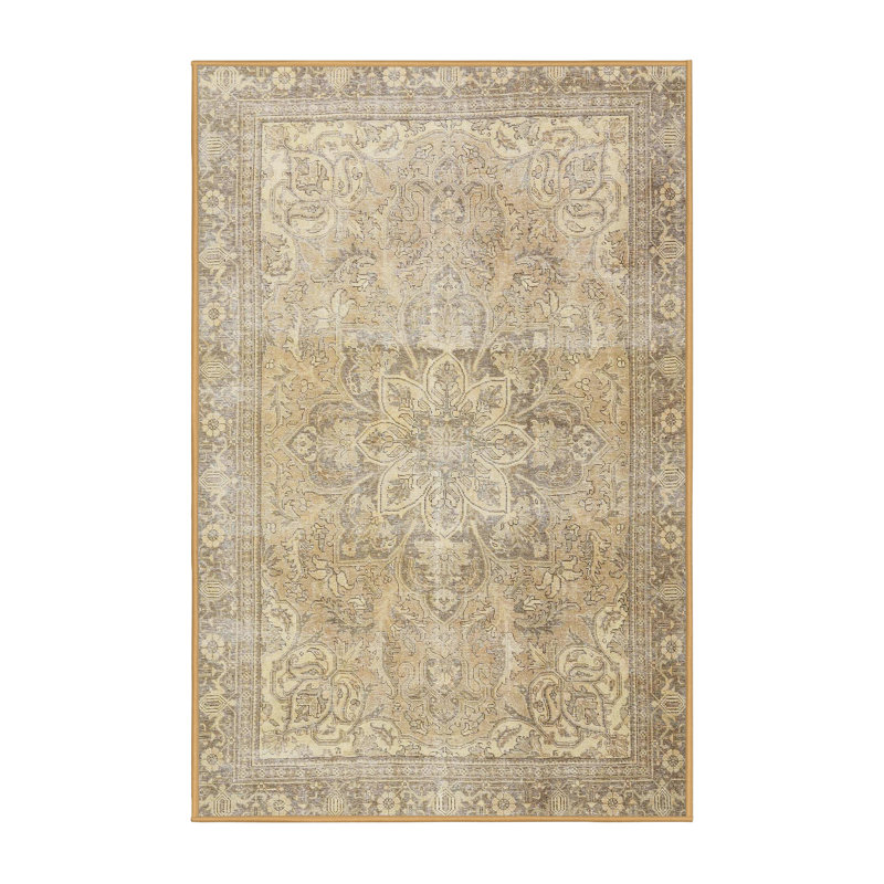 Tapis traditionnel 100% lavable à la machine 3944, Rectangle 2 pi x 4 pi