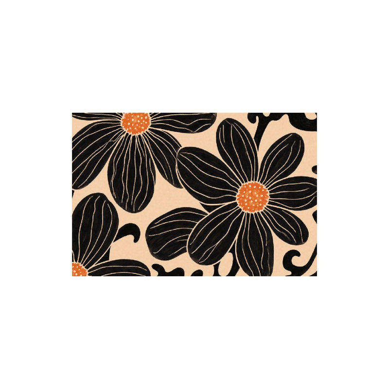 Tapis de bain à motif floral pour salle de bain, 16 x 24 po