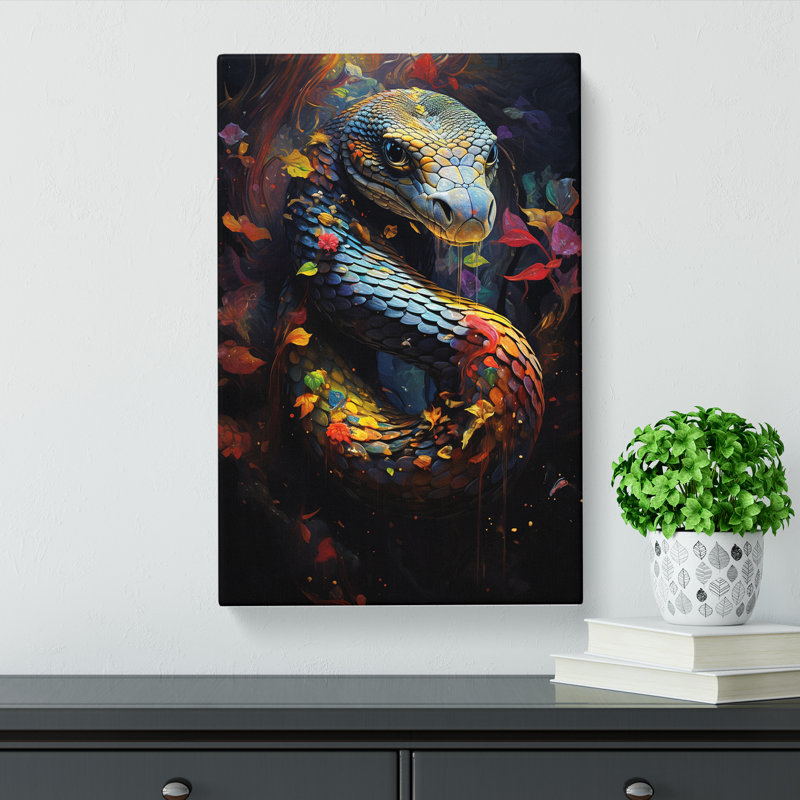 Snake Informel No.2 - Wrapped Canvas, 76cm H x 50cm W x 3cm D
