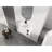 Space-saving Glossy White Bathroom Vanities With Ceramic Sink