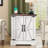 Rustic Wood Nightstand with Adjustable Shelf,with Charging Station-1362191961