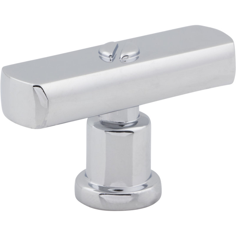 Everitt 4.44" Length Bar Knob, Polished Chrome