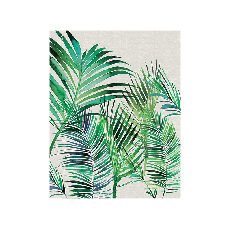 Palm Leaves by Summer Thornton - Painting, 50cm H x 40cm W, Without frame