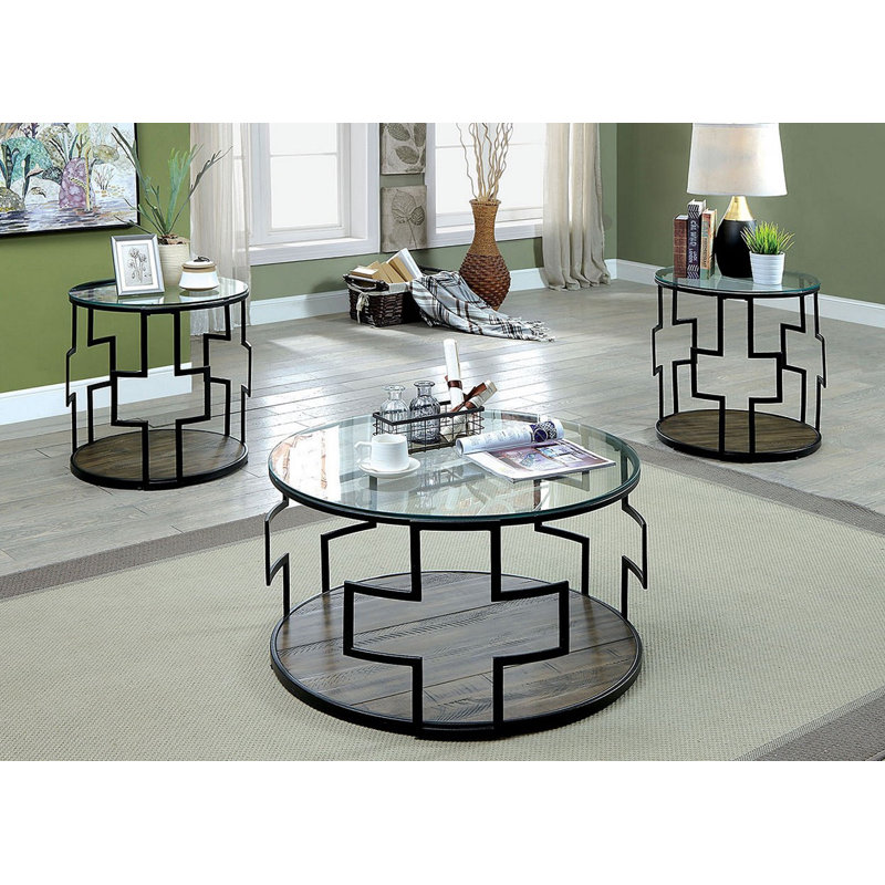 Ensemble de tables basses 3 pièces Wakeley
