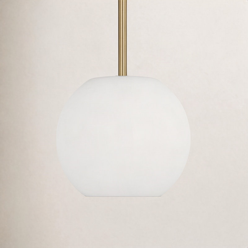 Luminaire suspendu simple à 1 lumière Frans, Or, Non