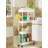 5.3" Slim Storage Cart - 4 Tiers Bathroom Organizer Mobile Shelving Unit Storage Rolling Utility Cart Slide Out Organizer For Kitchen Bathroom Laundry Narrow Places-110406611