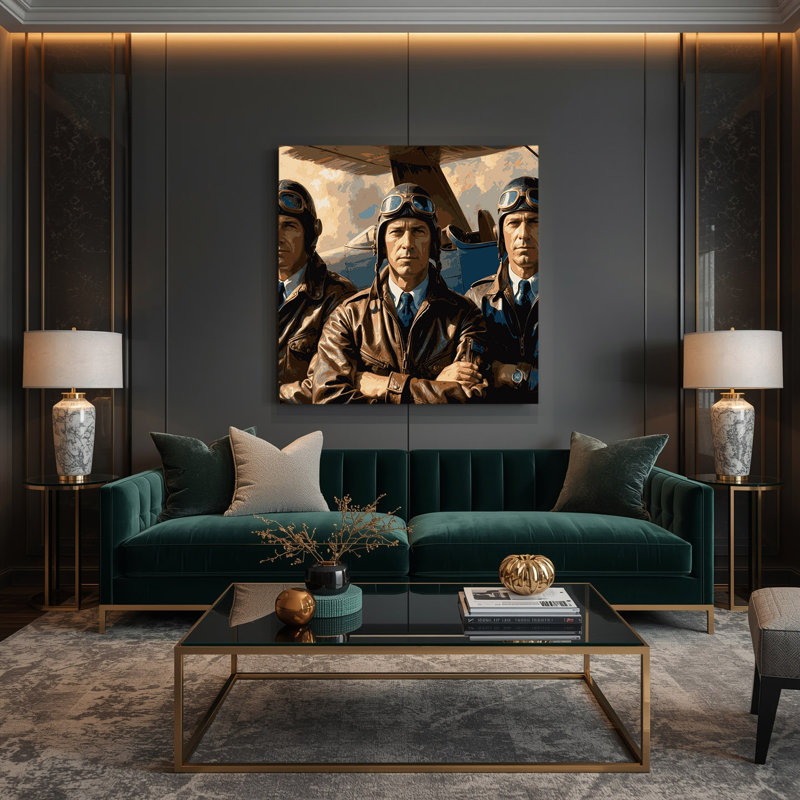 Art mural sur toile brune, H 12 po x l 12 po