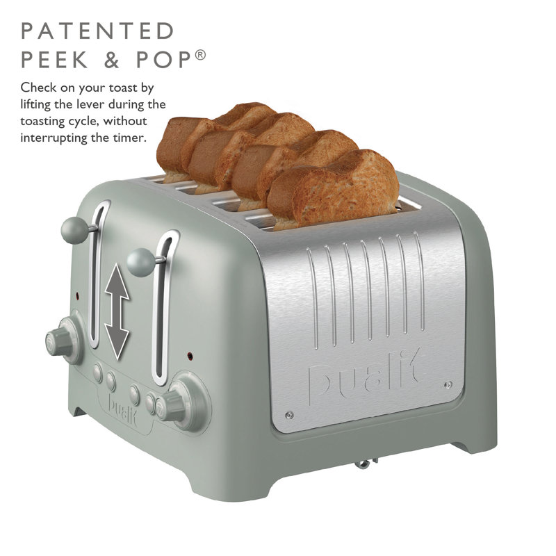 Dualit 2 Slice Lite Toaster - Sage, 4 Slot