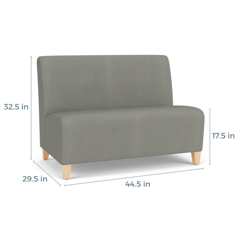 Causeuse sans accoudoirs Ravenna, Bois naturel, Patriot Plus