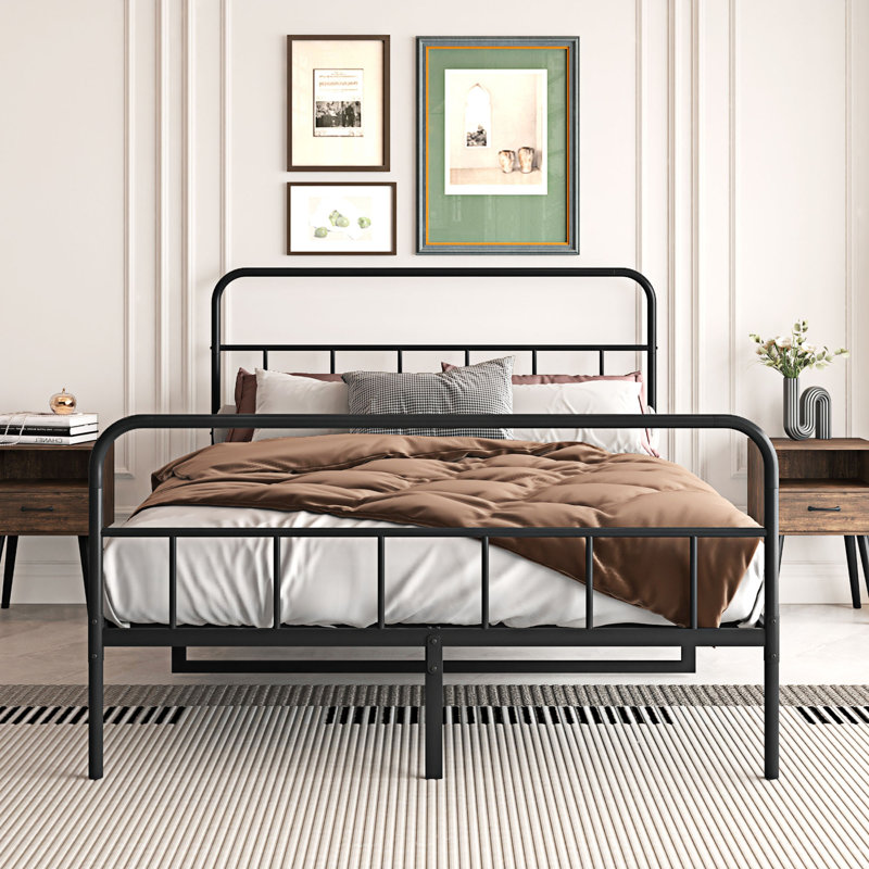 Huddleson Bed Metal Platform Bed frame, Full