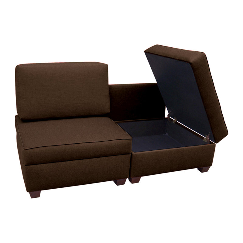 Anke Upholstered Chaise Lounge, Espresso Polyester