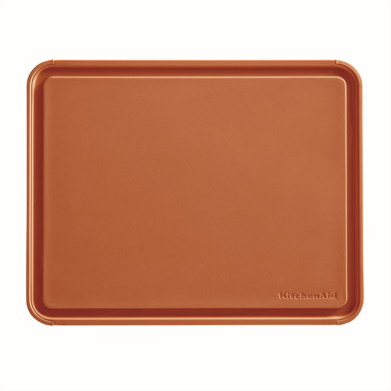 Kitchenaid Classic Non-Slip Poly Cutting Board, 11X14 Inch, Scorched Orange