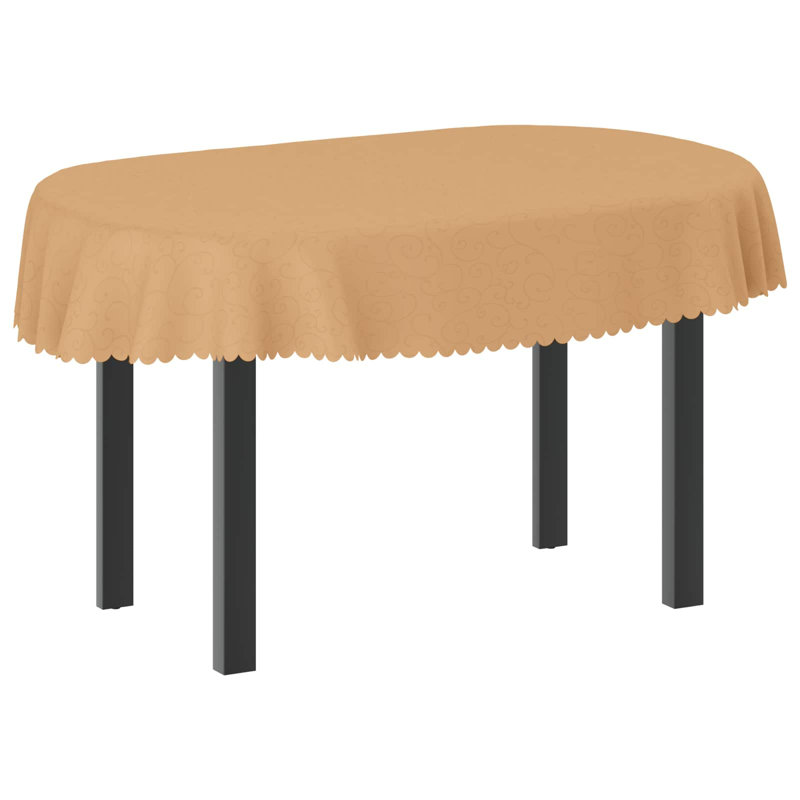  Table Cloth Dining Cover Kitchen Tablecloth Living Room Modern Jacquard, Beige, 180cm L