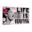 « Life Is Beautiful » par Banksy, impression sur toile tendue-24059345