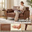 HOMCOM 2 Seater Sofa PU Leather Upholstered for Small Space-2083938714