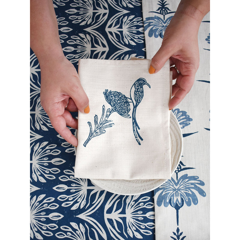 Ensemble de 4 serviettes de table French Home - indigo French Home, Indigo