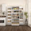 Garde-manger blanc avec portes et tablettes réglables, armoire de rangement autoportante, buffet pour la cuisine, le salon et la salle à manger