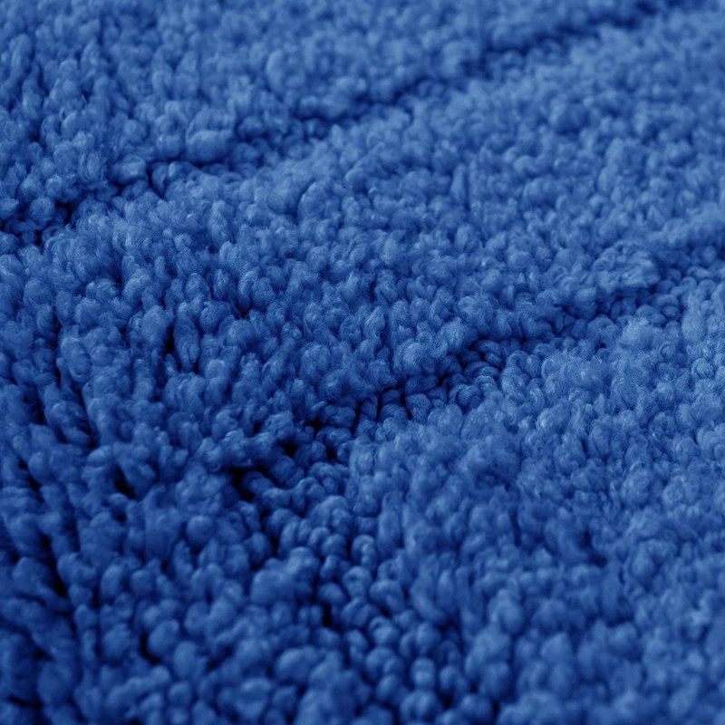 Josie 2 Piece Bath Mat and Pedestal Mat Set, Blue