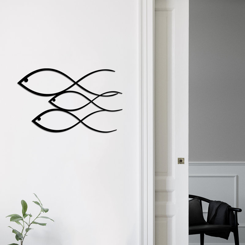 Decorative Metal Wall Accessory, 100% Metal, 19.7 x 11.8 inches | Durable 1.2mm Thickness | Sleek Black Finish | Perfect for Home or Office Decor, Adds Style and Elegance to Any Space