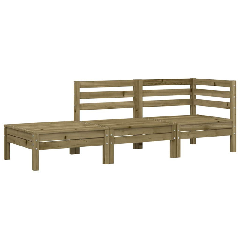 Ailish 190.5cm Wide Wood Patio Sofa, Dark Brown