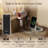 Vanity Table With 3-color Adjustable Lighting, Attached Nightstand, Multi Power Outlets & Large Storage, 3 Colors Available-1610828319