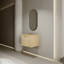 Freestanding Bathroom Vanity Whit Ceramic Sink, 2-Soft Closing Door, Oak, Plywood