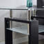 Table de bout carrée en verre 24 po avec tablette de rangement Arol-1393224223