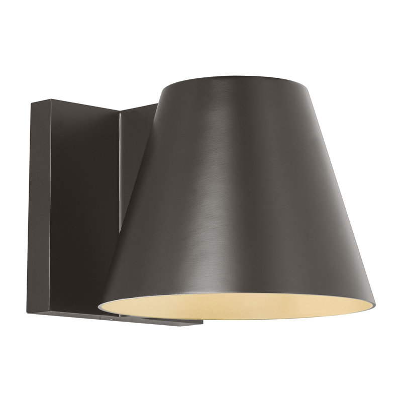 Bowman LED Outdoor Armed Sconce, 47.2 W, 6"H x 7.5" W x 9" D, Bronze
