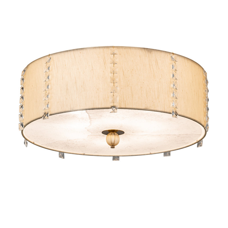 Plafonnier encastré Lujoso Idalight, Teinte laiton, H 11 po x l 25 po x P 25 po