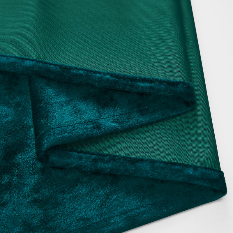 Deavion Velvet Crushed Curtains with Metal Grommets Room Darkening 2 Panel Set, Teal, 52" W x 72" L