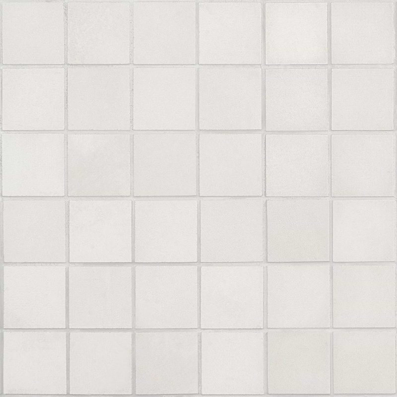 Clay 12x12 Matte Concrete Look Porcelain Mosaic Tile, Calm White